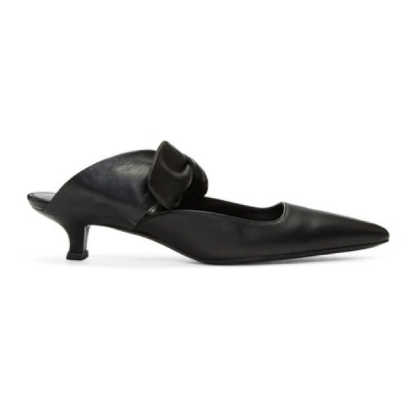 The Row Leather Coco Mules in Black - Picture 5 of 8
